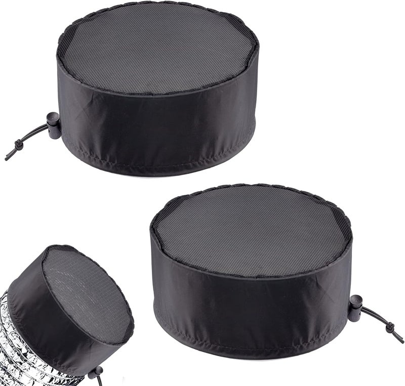 Big Gun 2 Pcs Grow Tents Vent Cover - 8" Dustproof Duct Filter Vent Covers with Elastic Band and Fixed Buckle for Plant Grow Tent Accessories - Image 1
